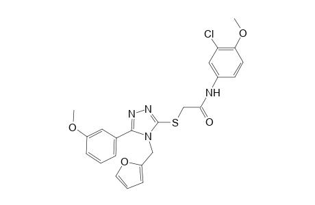 N-(3-chloro-4-methoxyphenyl)-2-{[4-(2-furylmethyl)-5-(3-methoxyphenyl)-4H-1,2,4-triazol-3-yl]sulfanyl}acetamide