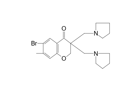 3,3-bis[(1-pyrrolidinyl)methyl]-6-bromo-7-methyl-4-chromanone