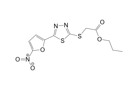 n-Propyl .alpha.-[5-(5-nitro-2-furyl)-1,3,4-thiadiazole-2-ylthio]acetate