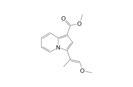 (E)-1-(Methoxycarbonyl)-3-(.alpha.-methyl-.beta.-methoxy)vinylindolizine