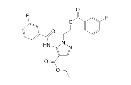 1H-pyrazole-4-carboxylic acid, 5-[(3-fluorobenzoyl)amino]-1-[2-[(3-fluorobenzoyl)oxy]ethyl]-, ethyl ester