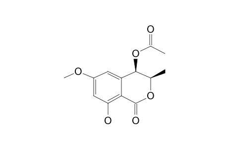 (3R,4R)-4,8-Dihydroxy-6-methoxy-3-methyl-3,4-dihydroisochromen-1-one, ac derivative