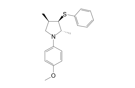 (2S*,3R*,4R*)-2,4-Dimthyl-1-(p-methoxyphenyl)-3-phenylthiopyrrolidine