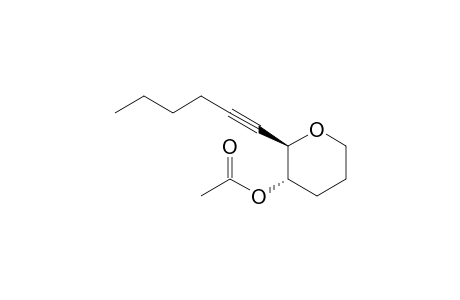 (2R*,3S*)-3-Acetoxy-2-(1-hexynyl)tetrahydropyran