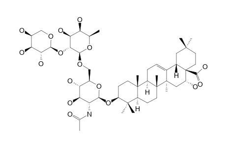 3-O-[ALPHA-L-ARABINOPYRANOSYL-(1->2)-BETA-D-FUCOPYRANOSYL-(1->6)-2-ACETAMIDO-2-DEOXY-BETA-D-GLUCOPYRANOSYL]-ECHINOCYSTIC-ACID