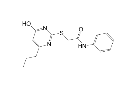 2-[(4-hydroxy-6-propyl-2-pyrimidinyl)sulfanyl]-N-phenylacetamide