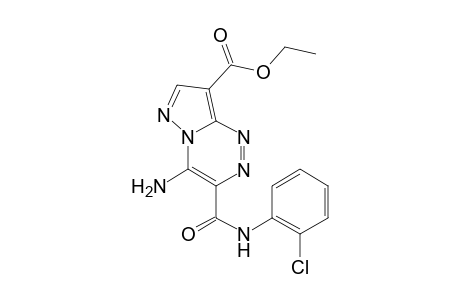 4-Amino-3-[(2-chloroanilino)-oxomethyl]-8-pyrazolo[5,1-c][1,2,4]triazinecarboxylic acid ethyl ester