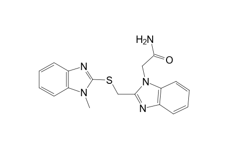 1H-benzimidazole-1-acetamide, 2-[[(1-methyl-1H-benzimidazol-2-yl)thio]methyl]-