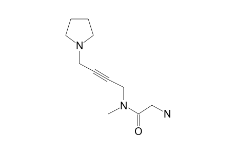 Aminoacetamide, N-methyl-N-[4-(1-pyrrolidinyl)-2-butynyl]-