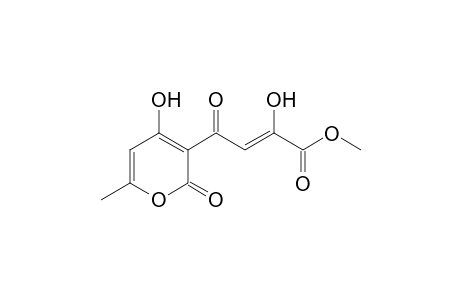 Methyl 2-hydroxy-4-oxo-4-(4-hydroxy-6-methyl-2-pyrone-3-yl)-2-butenoate