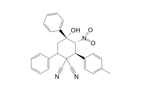 (2S,3R,4R)-4-Hydroxy-3-nitro-4,6-diphenyl-2-p-tolyl-cyclohexane-1,1-dicarbonitrile