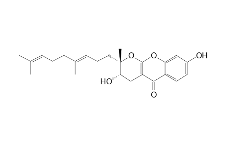 (2S,3S)-2-[(3E)-4,8-dimethylnona-3,7-dienyl]-2-methyl-3,8-bis(oxidanyl)-3,4-dihydropyrano[2,3-b]chromen-5-one