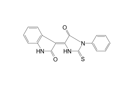 (3Z)-3-(5-oxo-1-phenyl-2-thioxo-4-imidazolidinylidene)-1,3-dihydro-2H-indol-2-one