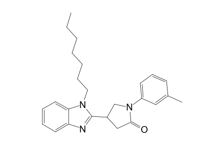 4-(1-heptyl-1H-benzimidazol-2-yl)-1-(3-methylphenyl)-2-pyrrolidinone