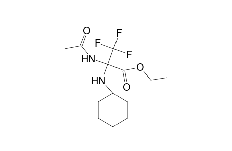 Ethyl 2-(acetylamino)-2-(cyclohexylamino)-3,3,3-trifluoropropanoate