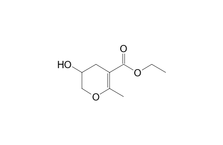 3-Hydroxy-6-methyl-3,4-dihydro-2H-pyran-5-carboxylic acid ethyl ester