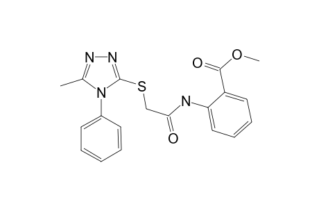 Benzoic acid, 2-[[2-[(5-methyl-4-phenyl-4H-1,2,4-triazol-3-yl)thio]acetyl]amino]-, methyl ester