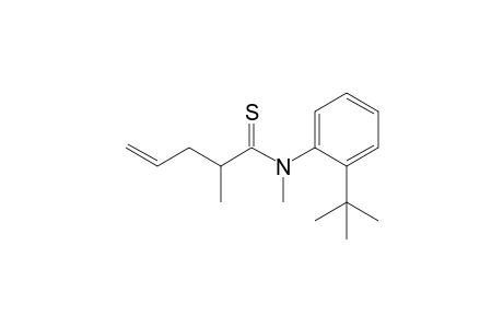 (E)-N-(2-Tert-butylphenyl)-N-methyl-2-methylpent-4-enethioamide