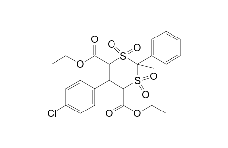 5-(p-Chlorophenyl)-2-methyl-2-phenyl-m-dithiane-4,6-dicarboxylic acid, diethyl ester, 1,1,3,3-tetraoxide