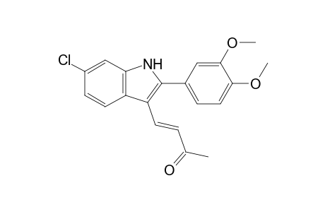 (3E)-4-[6-Chloro-2-(3,4-dimethoxyphenyl)-1H-indol-3-yl]but-3-en-2-one