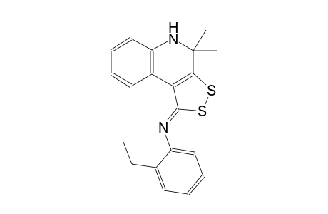 N-[(1Z)-4,4-dimethyl-4,5-dihydro-1H-[1,2]dithiolo[3,4-c]quinolin-1-ylidene]-2-ethylaniline