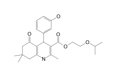 2-Isopropoxyethyl 4-(3-hydroxyphenyl)-2,7,7-trimethyl-5-oxo-1,4,6,8-tetrahydroquinoline-3-carboxylate