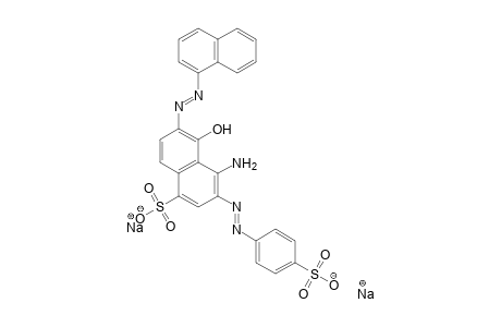 1-Naphthalenesulfonic acid, 4-amino-5-hydroxy-6-(1-naphthalenylazo)-3-[(4-sulfophenyl)azo]-, disodium salt