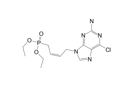 (Z)-2-Amino-6-chloro-N(9)-(4-(diethylphosphono)-2-buten-1-yl)purine