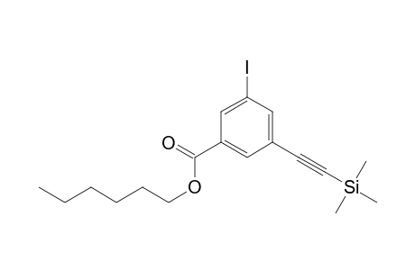 3-iodo-5-(2-trimethylsilylethynyl)benzoic acid hexyl ester