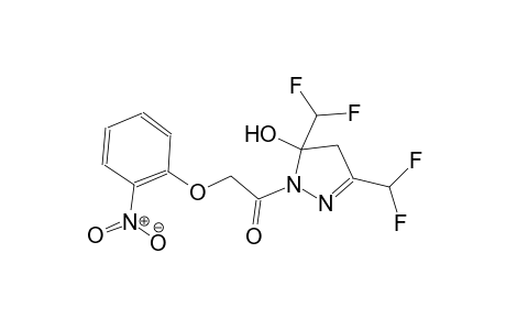 3,5-bis(difluoromethyl)-1-[(2-nitrophenoxy)acetyl]-4,5-dihydro-1H-pyrazol-5-ol