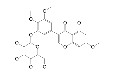 5-HYDROXY-7,4',5'-TRIMETHOXYISOFLAVONE-3'-O-BETA-D-GLUCOSIDE;VAVAIN-3'-O-BETA-D-GLUCOSIDE