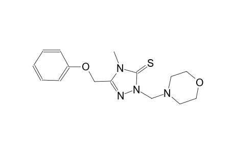 3H-1,2,4-triazole-3-thione, 2,4-dihydro-4-methyl-2-(4-morpholinylmethyl)-5-(phenoxymethyl)-