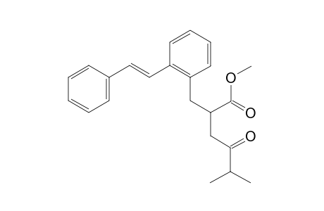 Methyl 5-methyl-4-oxo-2-{2-[2-phenyl-(1E)-ethenyl]benzyl}hexanoate