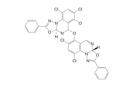 #6C;7,9-DICHLORO-5-(7,9-DICHLORO-2-PHENYL-(10,3A-DIHYDRO-1,3,4-OXADIAZOLINO-[3,2-A]-QUINAZOLIN-6-YL)-OXY)-2-PHENYL-4,5,10,3A-TETRAHYDRO-1,3,4-OXADIAZILINO-[3,2