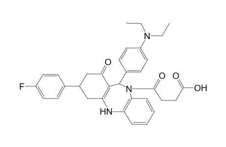 4-[11-[4-(diethylamino)phenyl]-3-(4-fluorophenyl)-1-oxo-1,2,3,4,5,11-hexahydro-10H-dibenzo[b,e][1,4]diazepin-10-yl]-4-oxobutanoic acid
