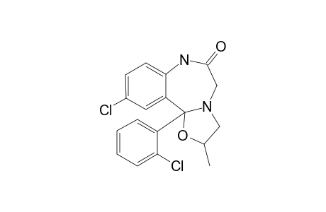 10-CHLORO-11b-(o-CHLOROPHENYL)-2-METHYL-2,3,5,11b-TETRAHYDROOXAZOLO[3,2-d][1,4]BENZODIAZEPIN-6(7H)-ONE