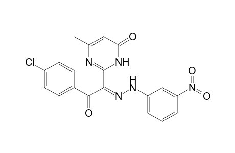 2-[N-(3-nitrophenyl)-2-oxo-2-(4-chlorophenyl)ethanehydrazonoyl]-6-methyl-4(3H)-pyrimidinone