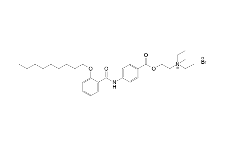 diethyl(2-hydroxyethyl)methylammonium bromide, p-[o-(nonyloxy)benzamido]benzoate