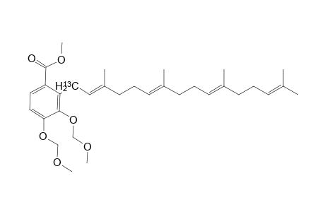 Methyl (2'E,6'E,10'E)-2-[1'-13C]Geranylgeranyl-3,4-bis(methoxymethoxy)benzoate