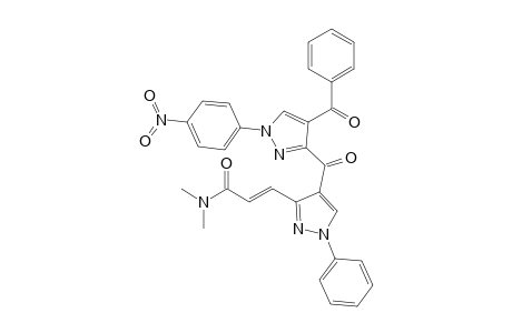 1-{4-[4-benzoyl-1-(4-nitrophenyl)-1H-pyrazole-3-carbonyl]-1-phenyl-1H-pyrazol-3-yl}-3-dimethylamino-propenone