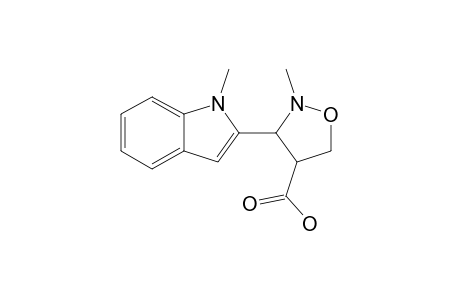 (3S*,4S*)-2-METHYL-3-(1'-METHYLINDOL-2'-YL)-ISOXAZOLIDINE-4-CARBOXYLIC-ACID