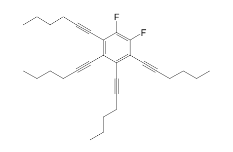 1,2-Difluoro-3,4,5,6-tetrakis(4-n-butyl-ethynyl)benzene