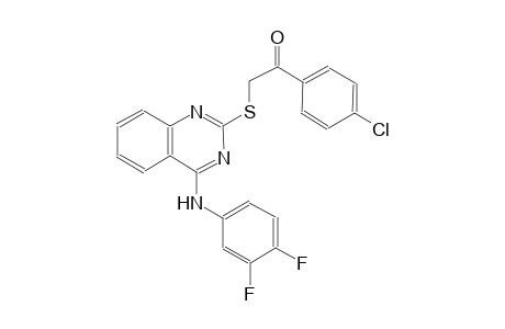 ethanone, 1-(4-chlorophenyl)-2-[[4-[(3,4-difluorophenyl)amino]-2-quinazolinyl]thio]-