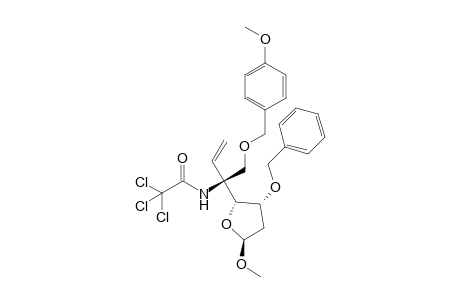 2,2,2-trichloro-N-[(2S)-1-[(4-methoxyphenyl)methoxy]-2-[(2R,3R,5S)-5-methoxy-3-phenylmethoxy-2-oxolanyl]but-3-en-2-yl]acetamide