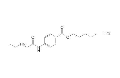p-(2-ethylaminoacetamido)benzoic acid, pentyl ester, hydrochloride