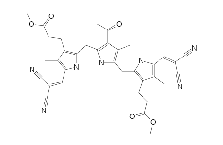 Pyrrole-3-propionic acid, 2,2'-[(3-acetyl-4-methylpyrrole-2,5-diyl)dimethylene]bis[5-(2,2-dicyanovinyl)-4-methyl-, dimethyl ester