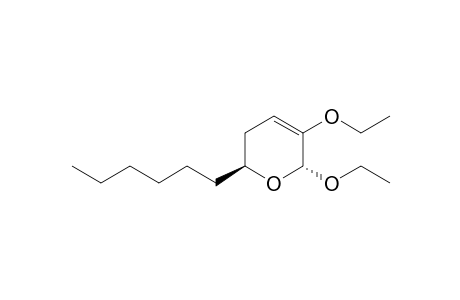 (2R*,6S*)-2,3-Diethoxy-6-hexyl-5,6-dihydro-2H-pyran