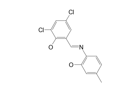 2,4-Dichloro-6-((E)-[(2-hydroxy-4-methylphenyl)imino]methyl)phenol