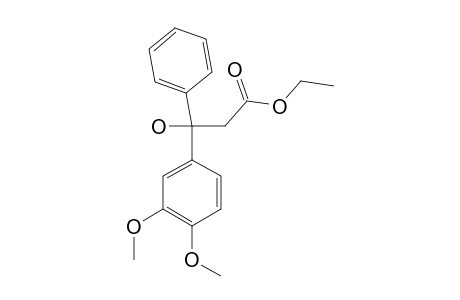 3-(3,4-dimethoxyphenyl)-3-phenylhydracrylic acid, ethyl ester