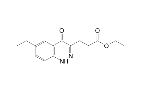 1,4-dihydro-6-ethyl-4-oxo-3-cinnolinepropionic acid, ethyl ester